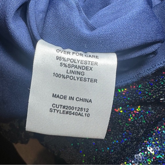 B. Darlin Navy Sequin Sweatheart Homecoming Mini Dress. Size: 3/4. - Picture 9 of 9